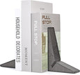Ambipolar Cast Iron Bookends, Sharp Triangle Theme, Black Decorative Bookends for Home Decor, Office Desk, Bookshelves, Bookends for Heavy Books