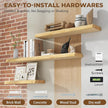 RICHFOCUS Floating Shelves for Wall 48 Inch Solid USA-Sourced Oak Wooden Shelves for Bathroom Kitchen 9