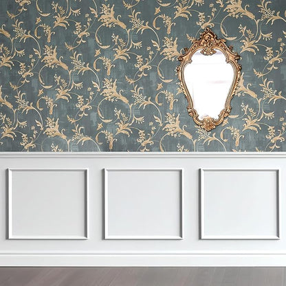 12 Set Accent Wall Molding Kit Premade Wainscoting Panels Wall Molding Peel and Stick Panel White Pre Cut Trim for Walls Picture Frame Molding for Home Decoration(20 x 20 Inch)