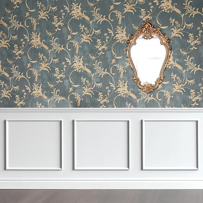 12 Set Accent Wall Molding Kit Premade Wainscoting Panels Wall Molding Peel and Stick Panel White Pre Cut Trim for Walls Picture Frame Molding for Home Decoration(20 x 20 Inch)