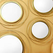 Hicarer 4 Pcs Decorative Wall Mirror Round Modern Circle Mounted Mirror Metal Wall Art Decor for Bedroom Living Room Entryway Dining Room Hallway(Gold)