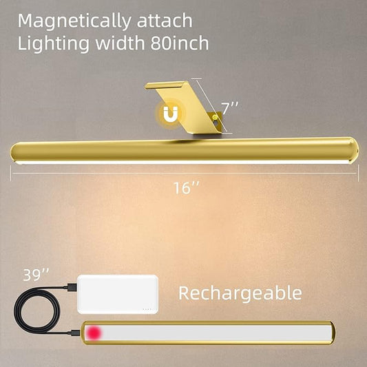 TINTINDOC Battery Operated Picture Light Painting Light with Remote, 16'' Wall Art Gallery Display Light,Full Metal Dimmable 300LM Wall Light for Picture Painting Dartboard Gallery Art