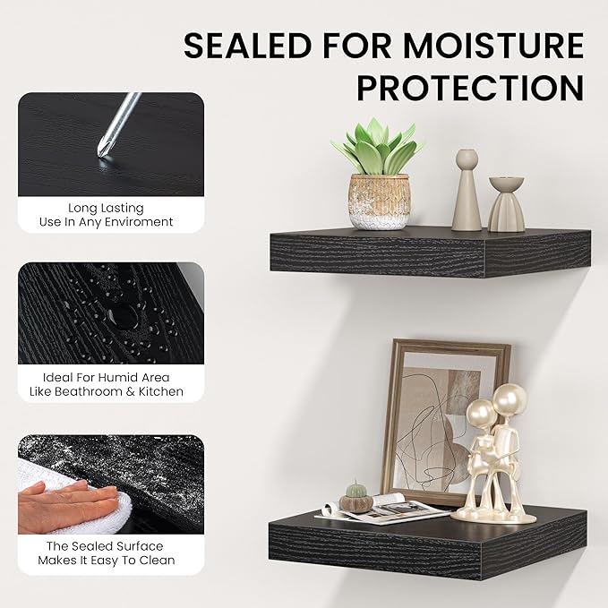 Square Floating Shelves for Wall, 12