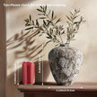 Ceramic Vase,Flower Vases Home Decor,Rustic Vintage Decorative Boho Vase for Centerpiece Table,Room,Bathroom,Wall,Bedroom,Living Room,Kitchen,Office Decorations,8.66 inch Retro Snowflakes