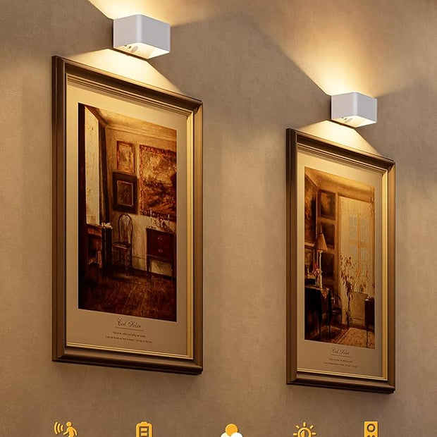 NIORSUN Motion Sensor Wall Light, 5000mAh Battery Operated Wall Sconce with Remote, 3CCT Dimmable Rechargeable Wall Lights,Wireless Sconces for Living Room Bedroom Hallway