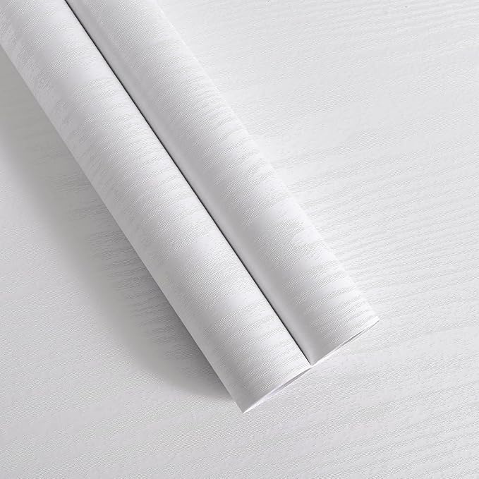 Abyssaly White Wood Contact Paper 17.7