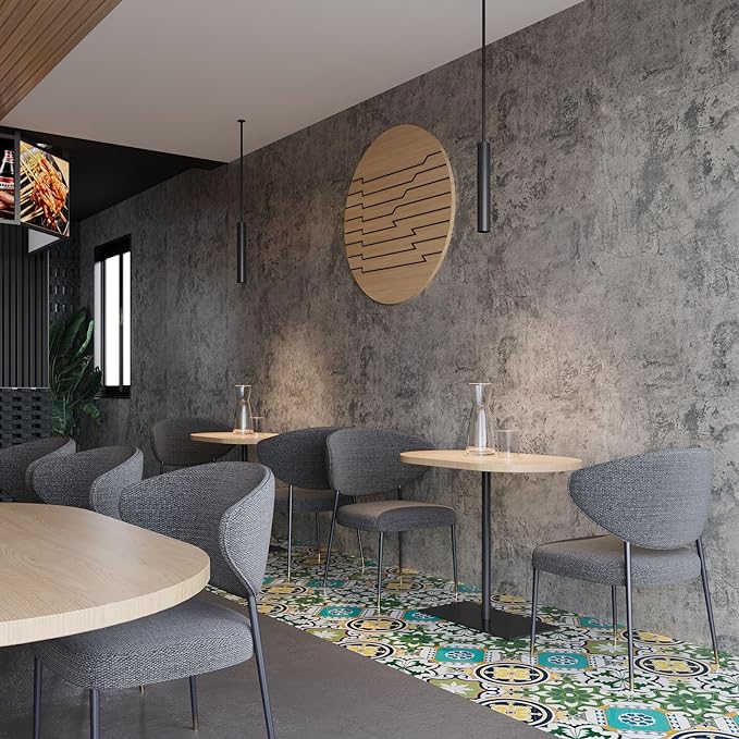 Extra Wide Large Size Grey Concrete Wallpaper Peel and Stick Industrial Cement Wall Paper Matte 48"×591" 3D Brown Beige Vinyl Concrete Contact Paper for Countertops Wall Covering for Bedroom Bathroom