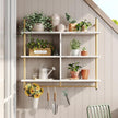Bestier Kitchen Shelves Wall Mounted Floating Pipe Shelving 3 Tier 41.5
