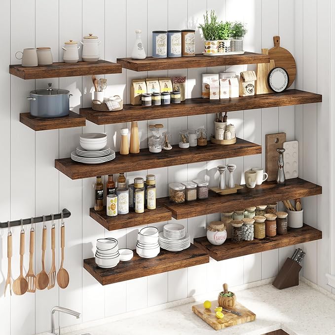 16 Inch Floating Shelves for Wall 2 Pack, 12