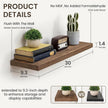 Marsmiles 30 Inch Floating Shelves | 9.3 Inch Deep Dark Wood Wall Shelves Set of 2 | Rustic Reclaimed Wood Shelves for Room Wall | Farmhouse Floating Shelves for Living Room Bathroom