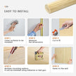 Bamboo Wall Panels for Interior Wall Decor: Natural Flexible Pole Wrap Decorative Wall Panel, Wainscoting Wall Cladding Paneling for Living Room,Bedroom,Office,Ceiling,Kitchen 1ft X 8ft