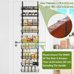 Churboro Over the Door Pantry Organizer Rack with 9 Adjustable Baskets, 9 Tiers Dual-use Hanging or Wall Mount Spice Rack Organizer, Black