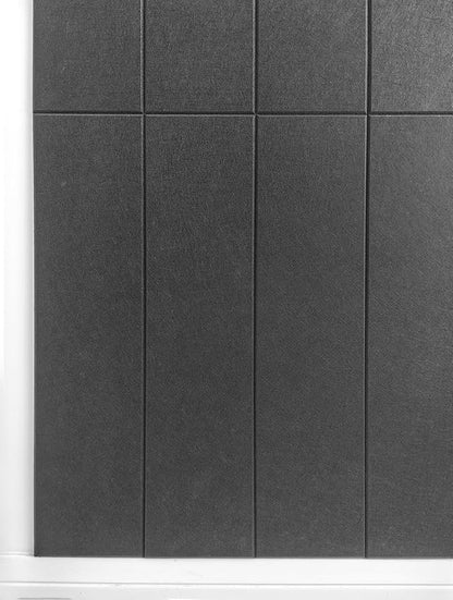 Shiplap Felt Wall Panels, Black, 24 Pack, Modern Wall Paneling, Peel and Stick, Sound Absorbing, 23.25 sq ft