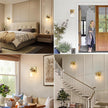 VerRon Wall Sconces, Gold Bathroom Light Fixtures, Modern Vanity Lights, Sconces Wall Lighting with Clear Glass, Sconces Wall Decor Set of 2, Light Fixture for Mirror, Living Room, Bedroom, Hallway