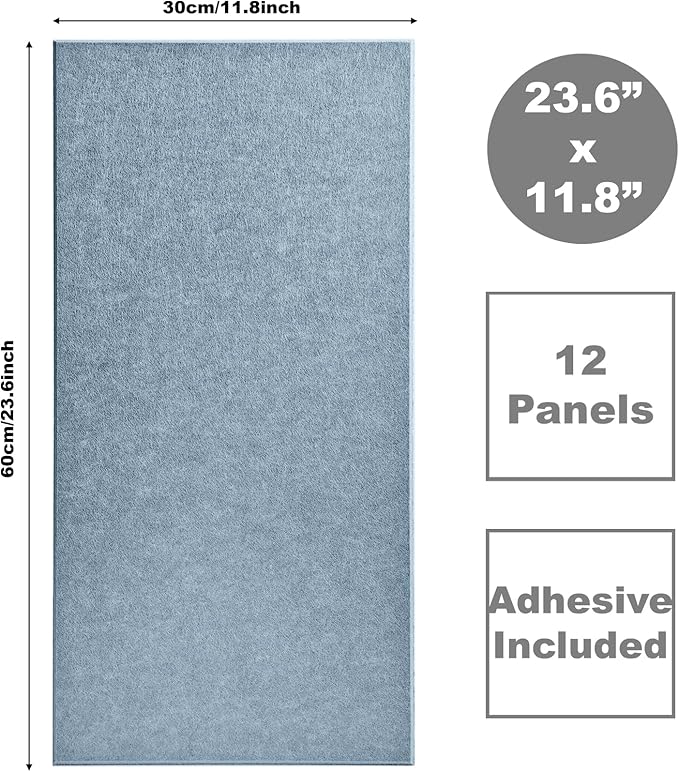 Acoustic Panels 12-Pack Soundproof Wall Panels 24