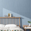Grasscloth Textured Wallpaper Blue Peel and Stick 24inX393in Fabric Wall Paper Upgraded Thick Self-Adhesive Vinyl Contact Paper for Home Use(Dark Blue)