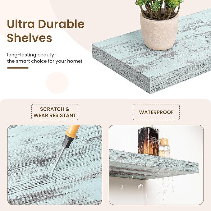Marsmiles Square Floating Shelves for Wall, 10