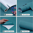 Amiya Teal Peel and Stick Wallpaper Solid Color Textured Contact Paper Pure Teal Self Adhesive Wallpaper Matte Removable Wall Paper Decorative Walls Decal Vinyl Roll A Set of15.7×236