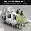 Moforoco Shower Caddy Shelf Organizer Rack, Self Adhesive Black Bathroom Shelves Basket, Home Farmhouse Wall Inside Organization and Storage Decor Rv Accessories, First Camper Apartment Essentials