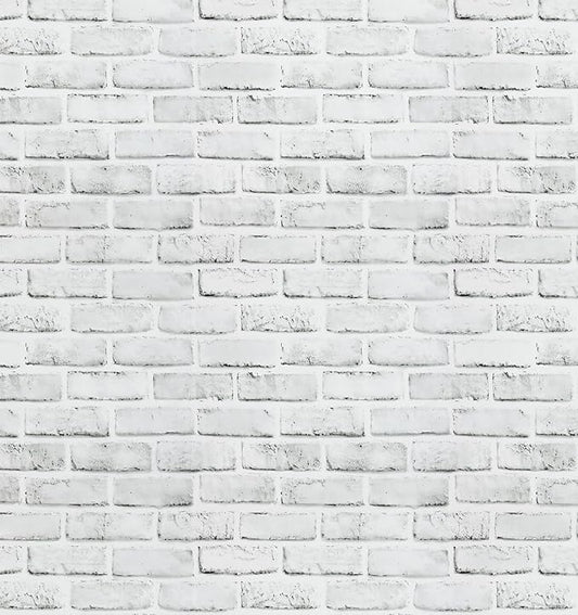 Timeet Brick Wallpaper Peel and Stick Wallpaper White Grey Brick Wallpaper Self Adhesive Removable Wall Paper for Bedroom Living Room Decoration 17.7in x 393.7in