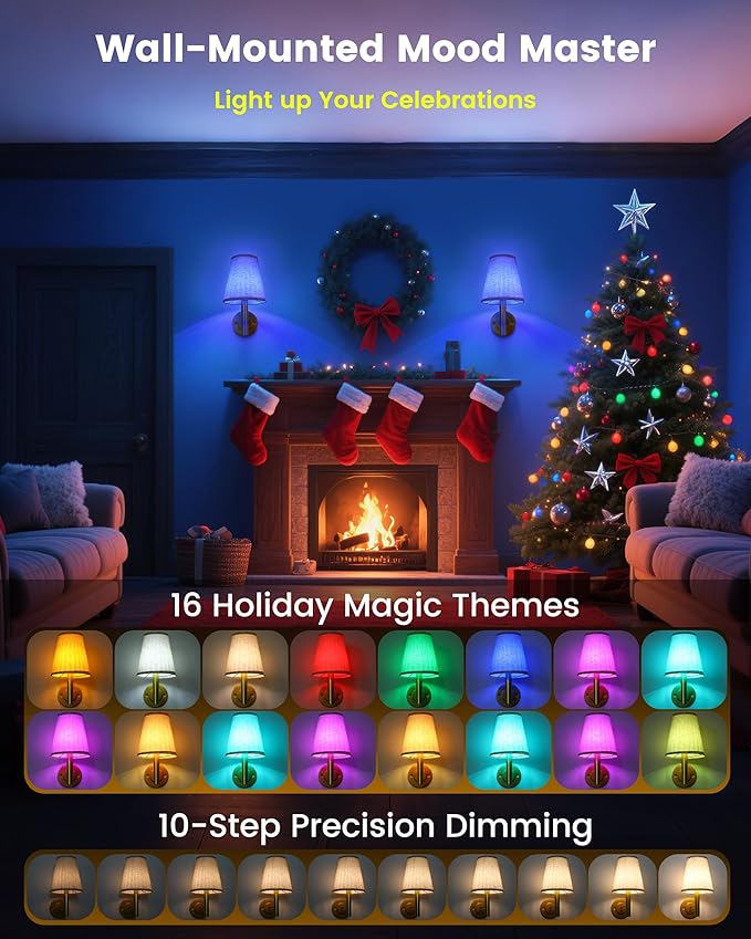 Battery Operated Wall Sconces Lights for Bedroom Set of 2, Wireless Rechargeable LED Wall Lamp with Remote & Touch Control, Wall Mount Lighting Fixture for Living Room, Satin Gold