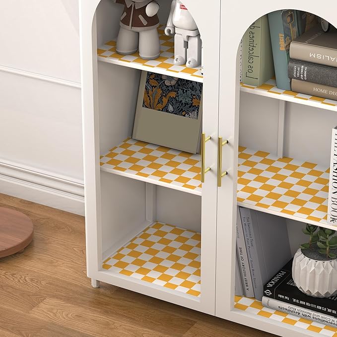 Modern Peel and Stick Wallpaper Orange and White Mosaic Checkered Contact Paper 17.7"x393" Self Adhesive Lattice Wallpaper Removable Decorative Wallpapers for Bedroom Countertops Cabinet Vinyl Roll