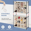 STORAGE MANIAC Stackable Shoe Cubby Organizer, Free Standing Shoe Cube Rack for Entryway, Bedroom, Apartment, Closet, 20-Cube Beige