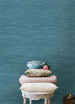NuWallpaper Steel Blue Grassweave Peel & Stick Wallpaper, NU2874