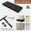 fuqing Floating Shelves for Wall, Wall Mounted Wood Floating Shelf with Invisible Brackets for Living Room, Bathroom, Bedroom, Kitchen Storage and Decor, 20 Inch Set of 2, Black