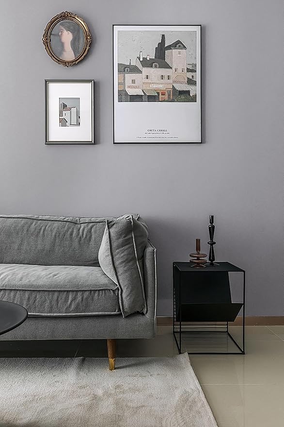 Peel and Stick Wallpaper Solid Color Grey Contact Paper Matte Wallpaper for Bedroom Bathroom Modern Wall Paper Removable Self-Adhesive Kitchen Wall Decor Vinyl Roll 17.3" x 118"