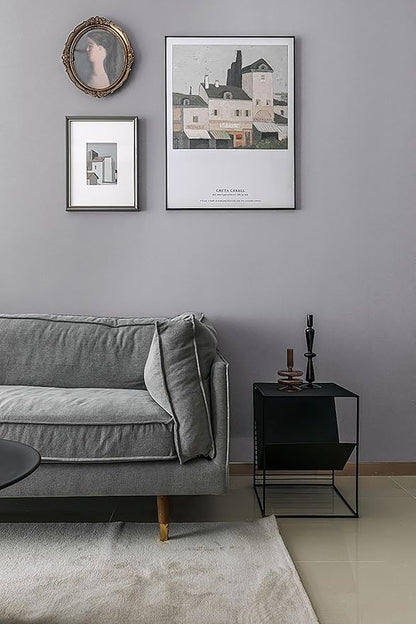 Peel and Stick Wallpaper Solid Color Grey Contact Paper Matte Wallpaper for Bedroom Bathroom Modern Wall Paper Removable Self-Adhesive Kitchen Wall Decor Vinyl Roll 17.3" x 118"