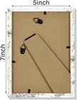 Vittanly 5x7 Picture Frame Set of 4, Display Pictures 4x6 with Mat or 5x7 without Mat, Engineered Wood with Shatter Resistant Plexiglass, Small Photo Frames for Wall or Tabletop, Distressed White