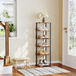 HOOBRO Vertical Shoe Rack, 6-Tier Narrow Shoe Shelf, Shoe Storage Organizer for Small Space, 11