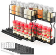 SpaceAid Pull Out Spice Rack Organizer for Cabinet, Heavy Duty Slide Out Seasoning Kitchen Organizer, Cabinet Organizer, with Labels, 5.2
