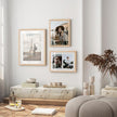 puthiac 16x20 Solid Oak Wood Picture Frame, Fits 12x16 with Mat or 16x20 Without Mat, Wall Display Only, Vertical or Horizontal, Plexi Front, 3 Pack, Natural Oak