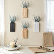 DREAMLOOM 2 Pack Wooden Wall Vases with Eucalyptus Artificial Plants, Wall Hanging Planters Boho Modern Farmhouse Indoor for Narrow Spaces Entryway Bathroom Home Office Decoration, White