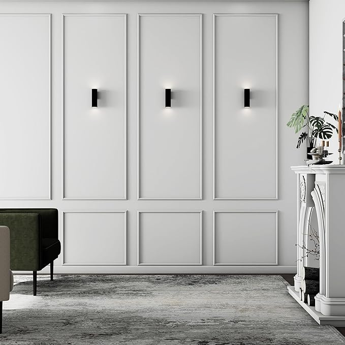 Pangda Peel and Stick Wall Molding Kit, 3D Premade Accent Molding Wainscoting Panel for Interior Wall Moulding Decor, Ready to Assemble Wainscoting Accent Panel(3 Set,24 x 72 in)