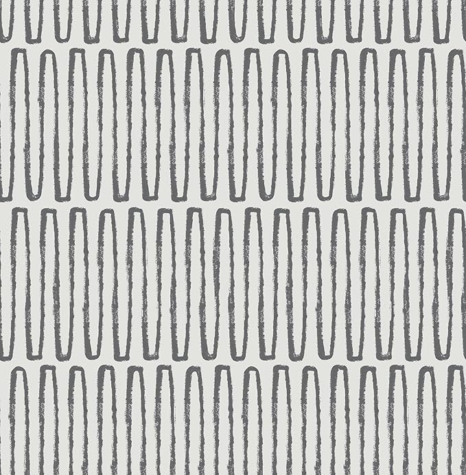 NuWallpaper Porter Charcoal Peel and Stick Wallpaper, NUS6220