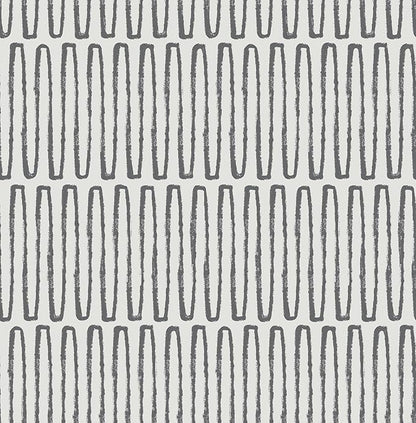 NuWallpaper Porter Charcoal Peel and Stick Wallpaper, NUS6220