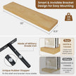 fuqing Floating Shelves for Wall, Wall Mounted Wood Floating Shelf with Invisible Brackets for Living Room, Bathroom, Bedroom, Kitchen Storage and Decor, 32 Inch Set of 2, Oak