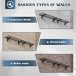 2 Pack Heavy Duty Garage Wall Shelving Set (1x4ft), Wall Mounted Garage Shelves 700lbs Capacity, 12