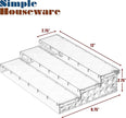Simple Houseware 3 Tier Spice Shelf For Countertop Cabinet Storage Organizer, Clear