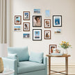 Vittanly 15 Pack Picture Frames Collage Wall Decor, Multi Sizes Including 3pcs 8x10, 6pcs 5x7 and 6pcs 4x6 Photo Frames, Gallery Frame Set for Wall or Tabletop Display, Black, Walnut Brown and White