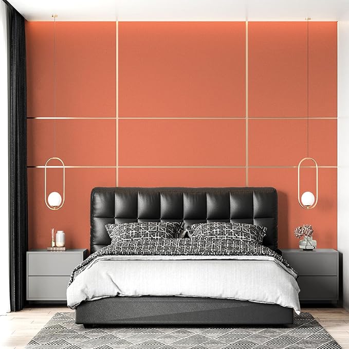 Amiya Orange Peel and Stick Wallpaper Solid Color Textured Contact Paper Pure Orange Self Adhesive Wallpaper Matte Removable Wall Paper Decorative Walls Decal Vinyl Roll A Set of15.7×480