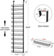 Churboro Over the Door Pantry Organizer Rack with 12 Adjustable Baskets, 12 Tiers Dual-use Spice Rack- Hanging or Wall Mount Spice Rack, Pantry Door Organizer, Black