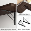 Love-KANKEI Corner Shelf Wall Mounted Set of 4, Floating Wall Shelves for Storage, Rustic Wood Hanging Shelves for Bathroom Kitchen Bedroom Living Room Display, Dark Brown