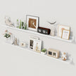 Axeman 48 Inch Floating Shelves | Picture Ledge Shelf Set of 2 | White Wall Shelves with Lip | White Picture Shelf for Wall with Ledge | Photo Ledges 48 Inch