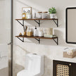 Walnut Deep Floating Shelves for Wall,36