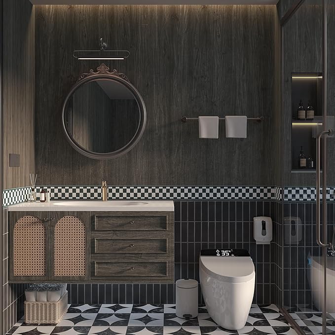 Dark Brown Wood Contact Paper Peel and Stick Wood Grain Wallpaper 15.74