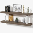 Floating Shelves for Wall, Bathroom Shelves Over Toilet, Wall Shelves & Book Shelf for Room, Hanging Shelf, Modern Wooden Mounted Floating Shelves, 36x7x1.5 in (Smoke Gray, Set of 2)